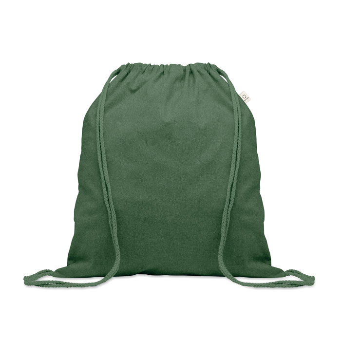 Drawstring bag in coloured recycled cotton