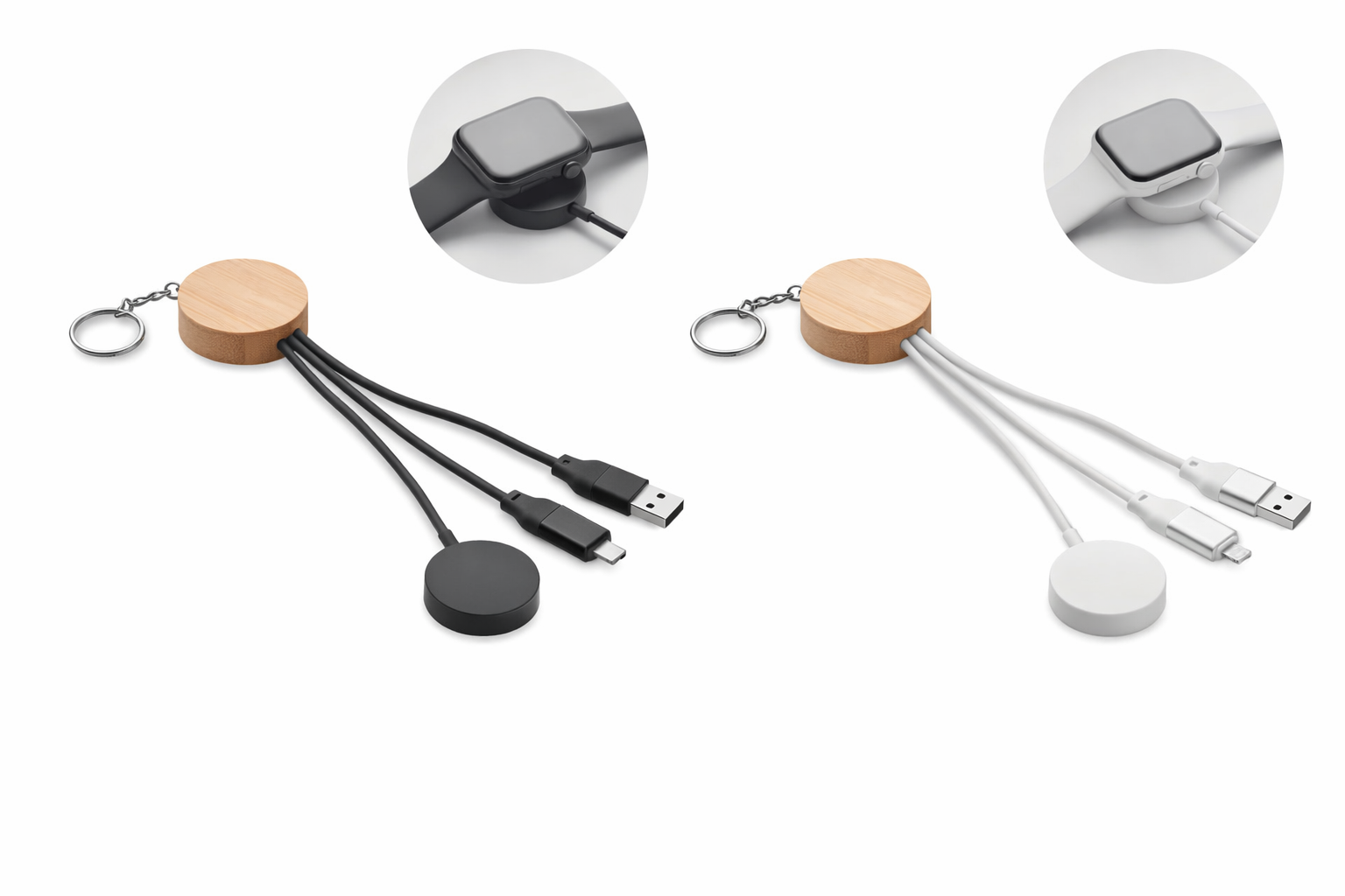 Key ring with 4 in 1 60W cable