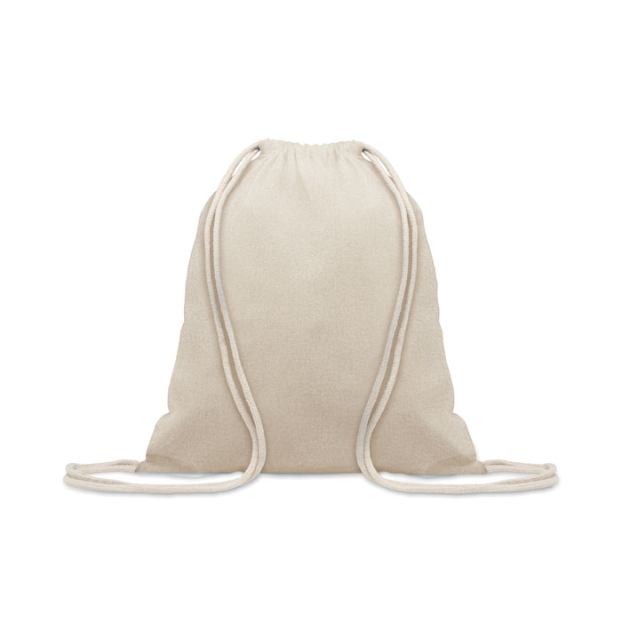 Drawstring bag in recycled cotton