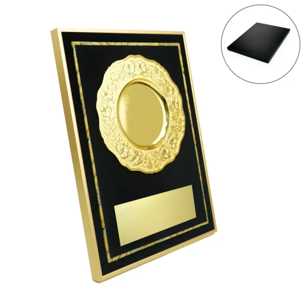Aluminum Award Plaque A3 Size with Stand & Gold Plate